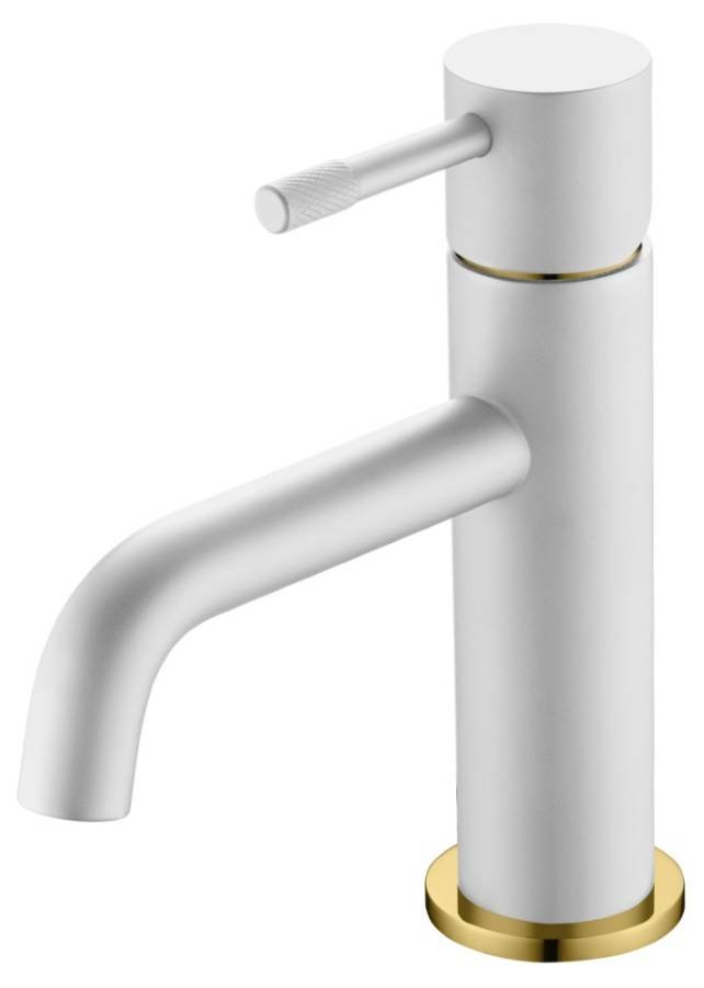 Смеситель для умывальника, Uno. White Gold Смеситель для умывальника, Uno. White Gold