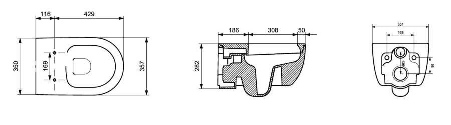 Чаша унитаза подвесного Bocchi V-Tondo 1416-001-0129 белая Чаша унитаза подвесного Bocchi V-Tondo 1416-001-0129 белая