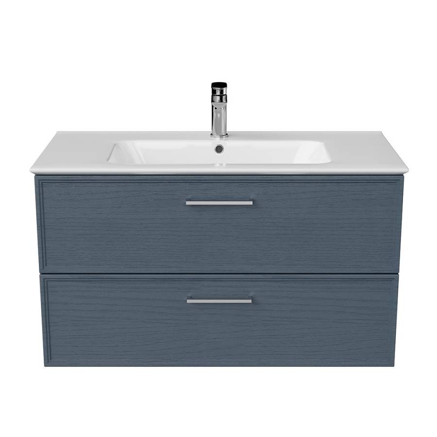 Тумба PIANO Classic подвесная 95 см, 2 ящика, ясень синий матовый PIA.CL.95\BLU.M Тумба PIANO Classic подвесная 95 см, 2 ящика, ясень синий матовый PIA.CL.95\BLU.M