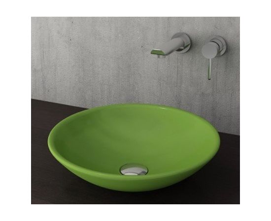 Раковина Lucca D400, H100 без перелива, вкл.выпуск с керам.верхом, б/отв.смес.,зеленая 1120-022-0125, шт Раковина Lucca D400, H100 без перелива, вкл.выпуск с керам.верхом, б/отв.смес.,зеленая 1120-022-0125, шт