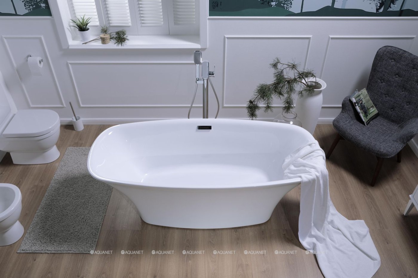 Акриловая ванна Aquanet Pleasure 170х78 208597 Акриловая ванна Aquanet Pleasure 170х78 208597