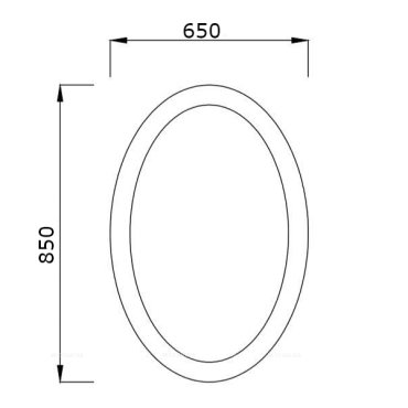 Зеркало овальное, антик, 85х65 (полиуретан) эмаль 511 Boheme