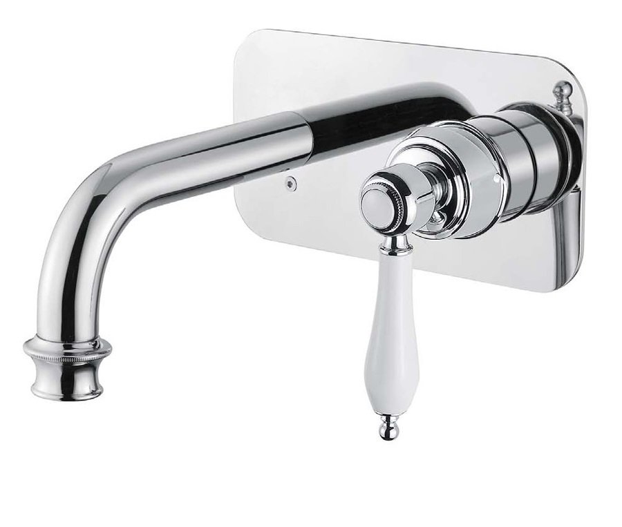 APHRODITE-BLSM2-02-Bi Встраиваемый смеситель для раковины однорычажный Исполнение: Бронза, Ручки: Белый  APHRODITE-BLSM2-02-Bi Встраиваемый смеситель для раковины однорычажный Исполнение: Бронза, Ручки: Белый