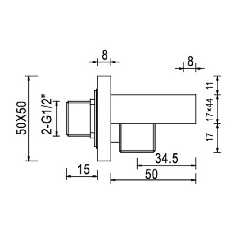 Держатель ручного душа с подключением RGW SP-182 Держатель ручного душа с подключением RGW SP-182