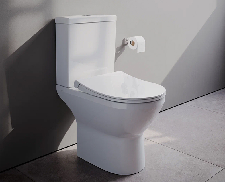 Комплект напольного безободкового унитаза Integra Round Open-Back, тонкое сиденье микролифт, механизм 3/6 л Комплект напольного безободкового унитаза Integra Round Open-Back, тонкое сиденье микролифт, механизм 3/6 л