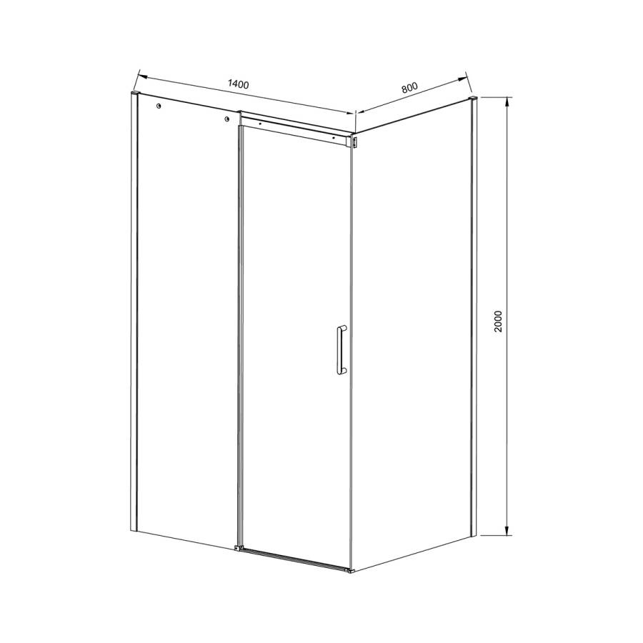 Душевой уголок Dice VSR-4D8014CL, 1400*800, хром, стекло прозрачное Душевой уголок Dice VSR-4D8014CL, 1400*800, хром, стекло прозрачное