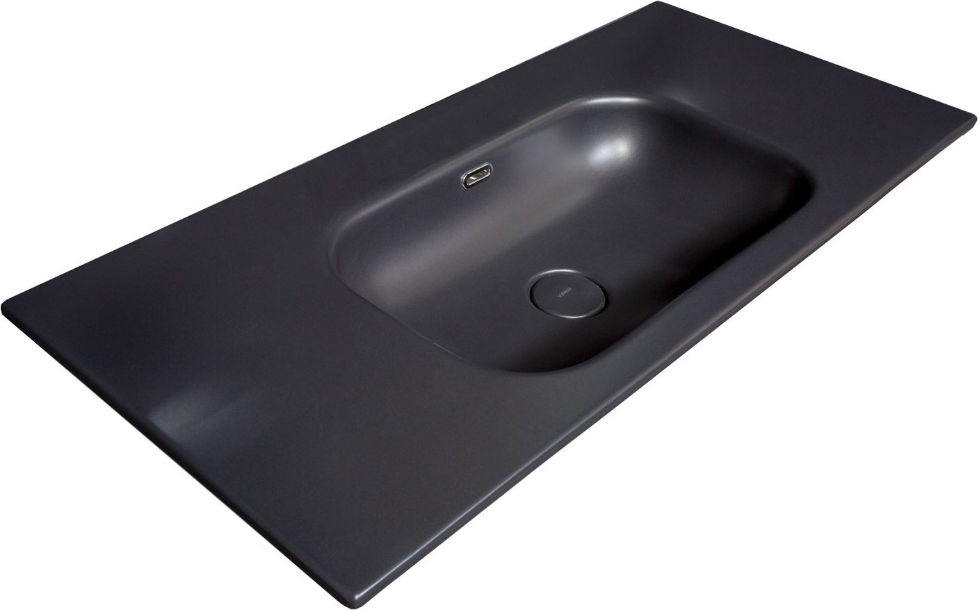 Столешница моноблок Vallessi 80 антрацит глянец керамика Столешница моноблок Vallessi 80 антрацит глянец керамика