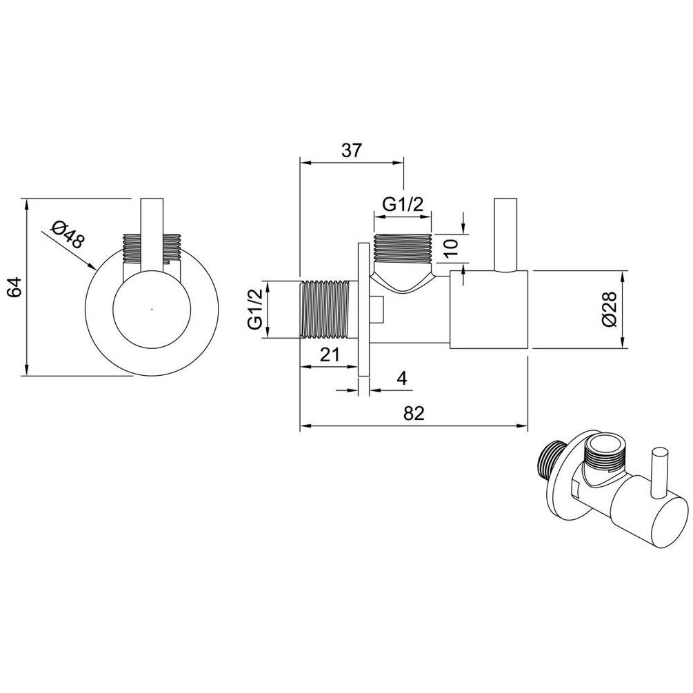 Запорный вентиль Allen Brau Priority 5.31026-00 хром Запорный вентиль Allen Brau Priority 5.31026-00 хром