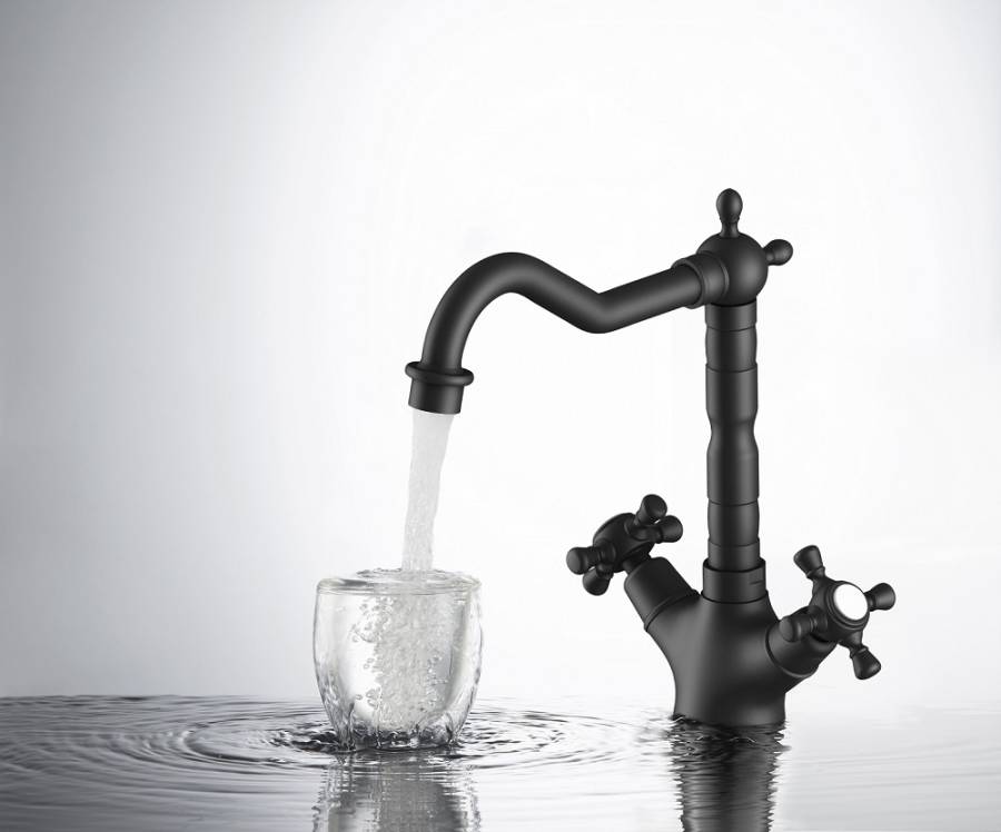 Смеситель Timo Nelson 0143/03F для раковины, черный матовый Смеситель Timo Nelson 0143/03F для раковины, черный матовый