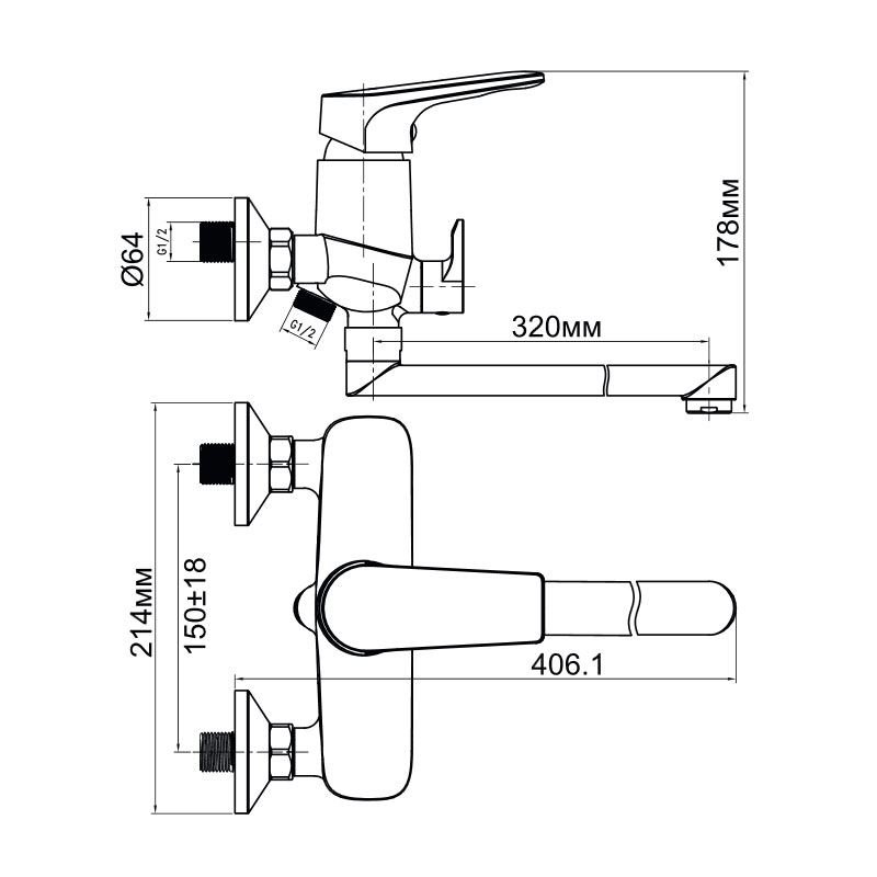 Смеситель для ванны с душем Aquanet Bath & Basin SD91669A Смеситель для ванны с душем Aquanet Bath & Basin SD91669A