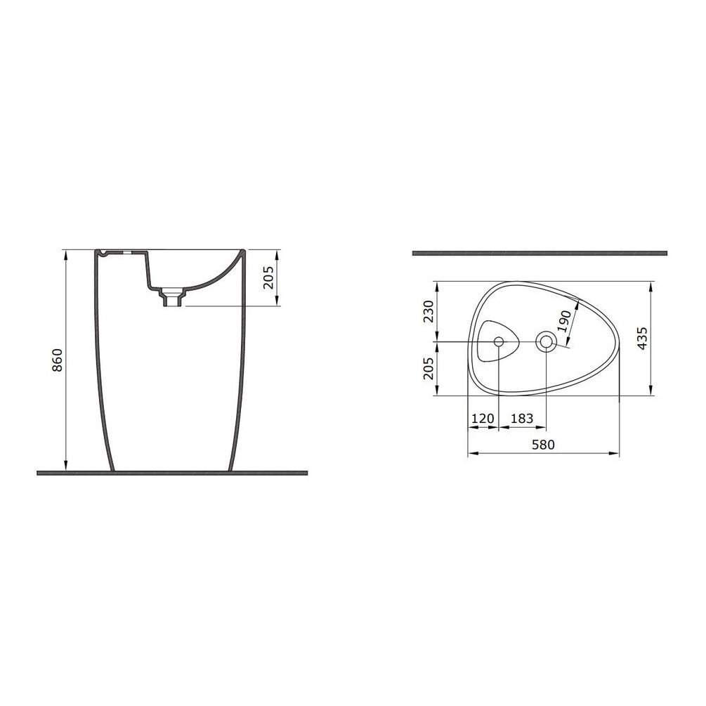 Раковина Allen Brau Infinity 43.5х58 4.21015.20 Раковина Allen Brau Infinity 43.5х58 4.21015.20