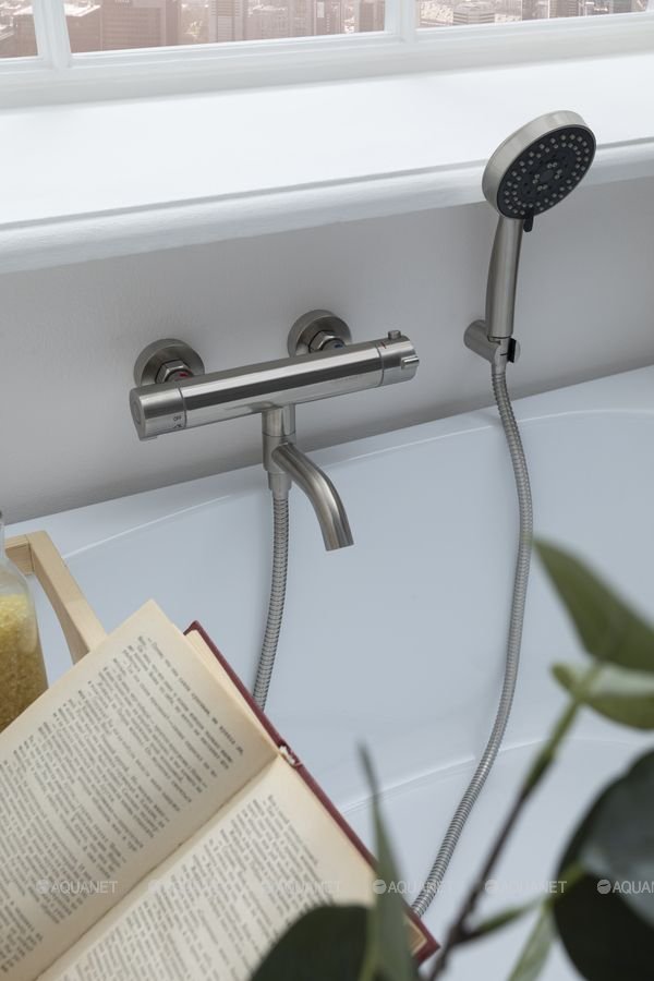 Смеситель для ванны с душем Aquanet Steel AF210-21TS Смеситель для ванны с душем Aquanet Steel AF210-21TS