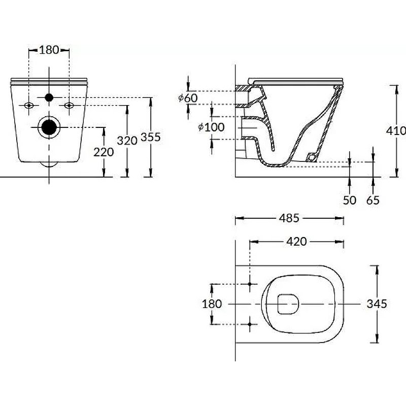 Унитаз Kerama Marazzi Cubo CU.wc.02 подвесной с сиденьем Микролифт Унитаз Kerama Marazzi Cubo CU.wc.02 подвесной с сиденьем Микролифт