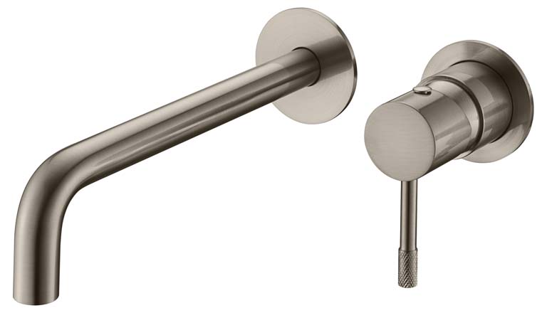 Смеситель для умывальника из стены, Uno. Nickel Brush Смеситель для умывальника из стены, Uno. Nickel Brush