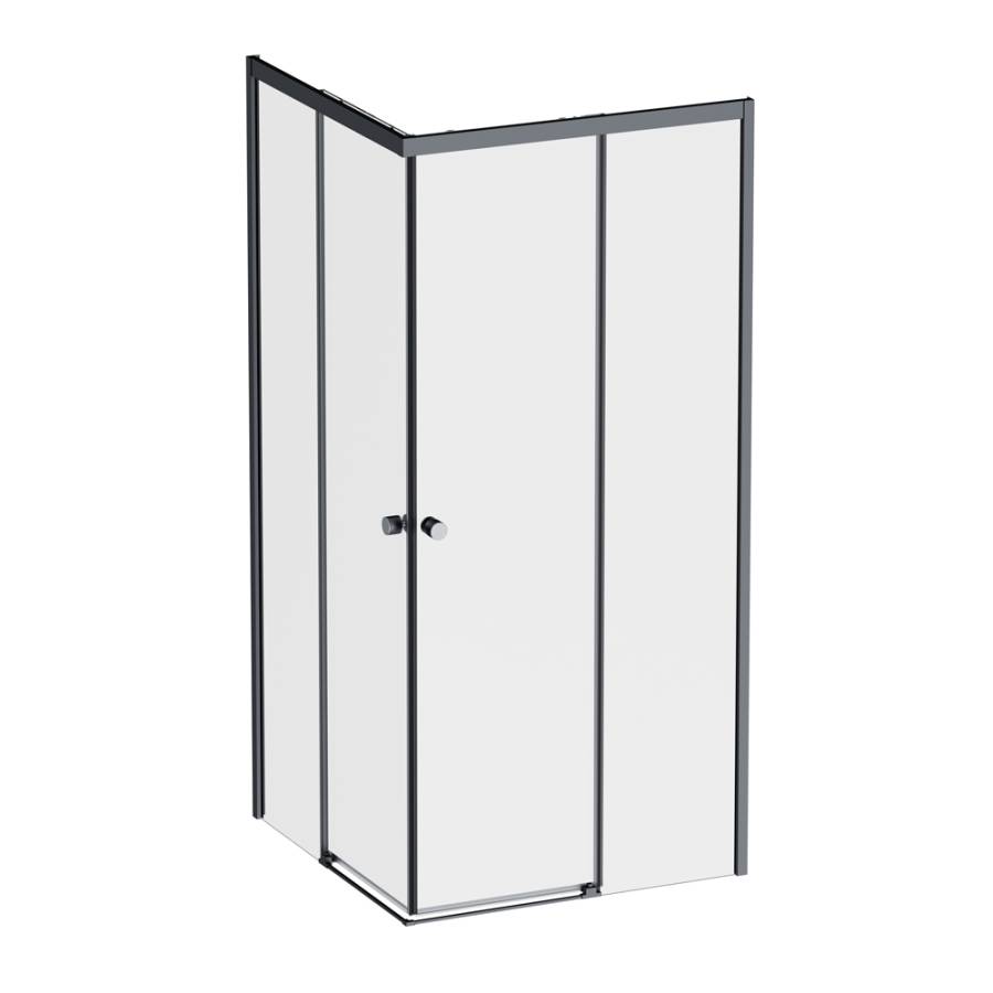 W94G-403-9090-BТ Душевое ограждение X-Joy Square Slide 90х90, Черный, прозрачное W94G-403-9090-BТ Душевое ограждение X-Joy Square Slide 90х90, Черный, прозрачное