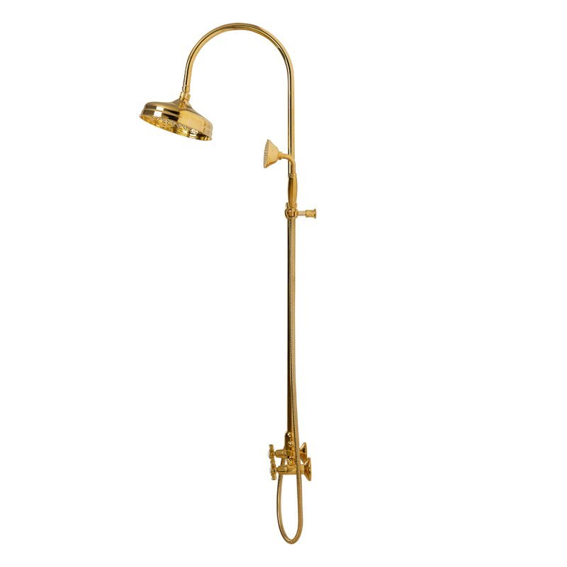 LORD-CD-30-03/24-M Душевая колонна со смесителем, верхним и ручным душем, цвет золото LORD-CD-30-03/24-M Душевая колонна со смесителем, верхним и ручным душем, цвет золото