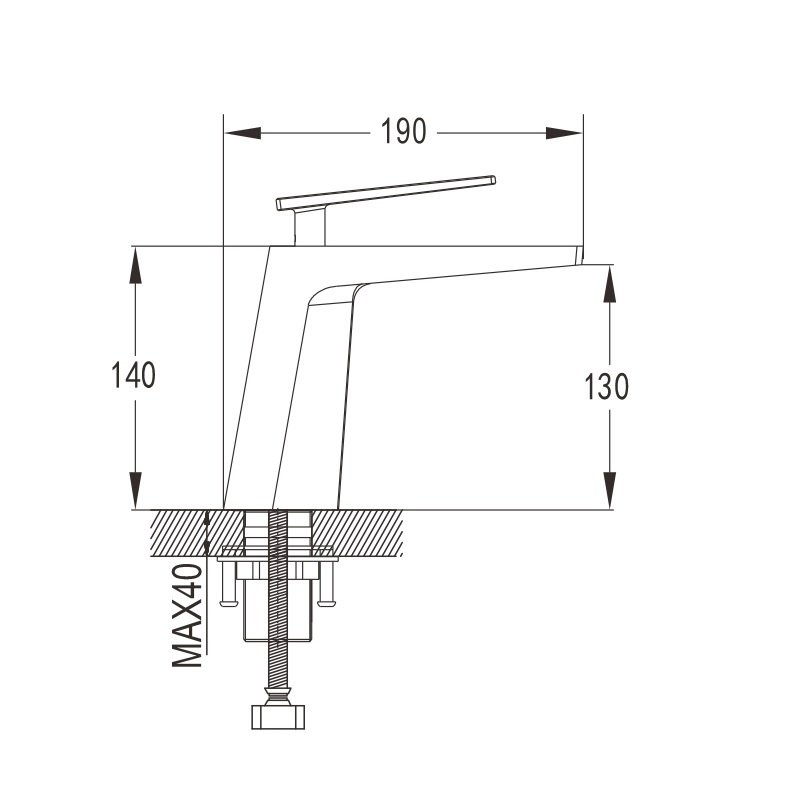 Смеситель для раковины латунь R2001 Смеситель для раковины латунь R2001