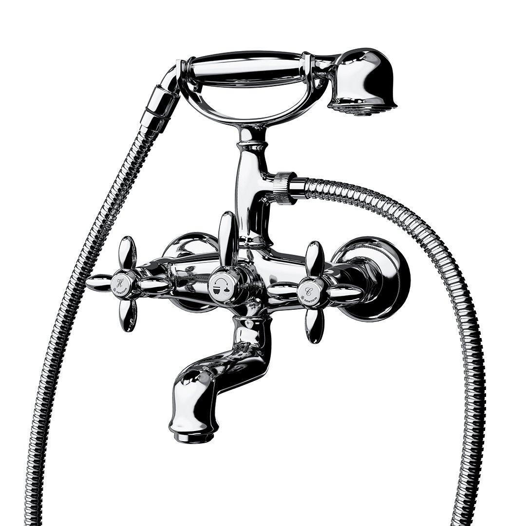 Смеситель для ванны MUSE настенный с переключателем, хром глянец Смеситель для ванны MUSE настенный с переключателем, хром глянец