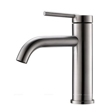 MARINO Смеситель для раковины без донного клапана, нержавеющая сталь, исполнение сатин MAR-LVM-IN MARINO Смеситель для раковины без донного клапана, нержавеющая сталь, исполнение сатин MAR-LVM-IN