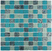 Мозаика стеклянная Breeze (чип 4*25*25) 300*300(22шт.-1.98м2), м2 Мозаика стеклянная Breeze (чип 4*25*25) 300*300(22шт.-1.98м2), м2