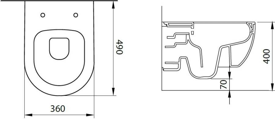 Чаша подвесного унитаза Allen Brau Priority 4.31002.31 черный матовый Чаша подвесного унитаза Allen Brau Priority 4.31002.31 черный матовый