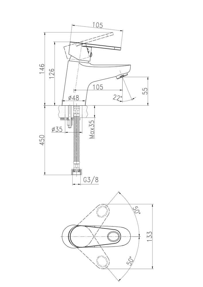 Смеситель CARI для раковины Смеситель CARI для раковины