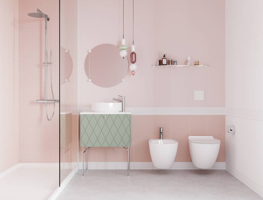 Плитка Meissen Keramik Trendy светло-розовый 25x75 TYU471 Плитка Meissen Keramik Trendy светло-розовый 25x75 TYU471