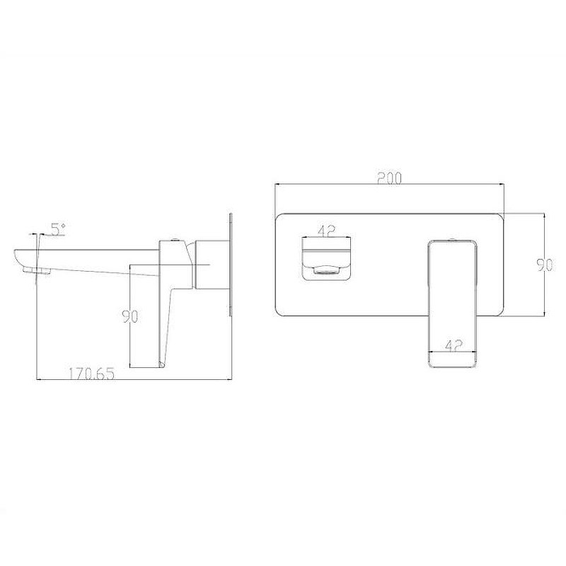 Смеситель для умывальника скрытого монтажа OMNIRES PARMA PM7415BL (черный BLM) Смеситель для умывальника скрытого монтажа OMNIRES PARMA PM7415BL (черный BLM)