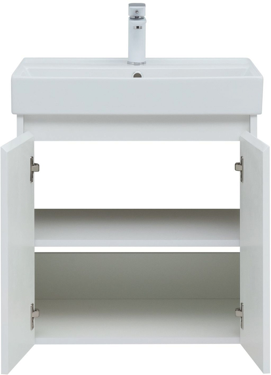 Тумба под раковину Aquanet Nova Lite 60 белый глянец (2 дверцы) Тумба под раковину Aquanet Nova Lite 60 белый глянец (2 дверцы)