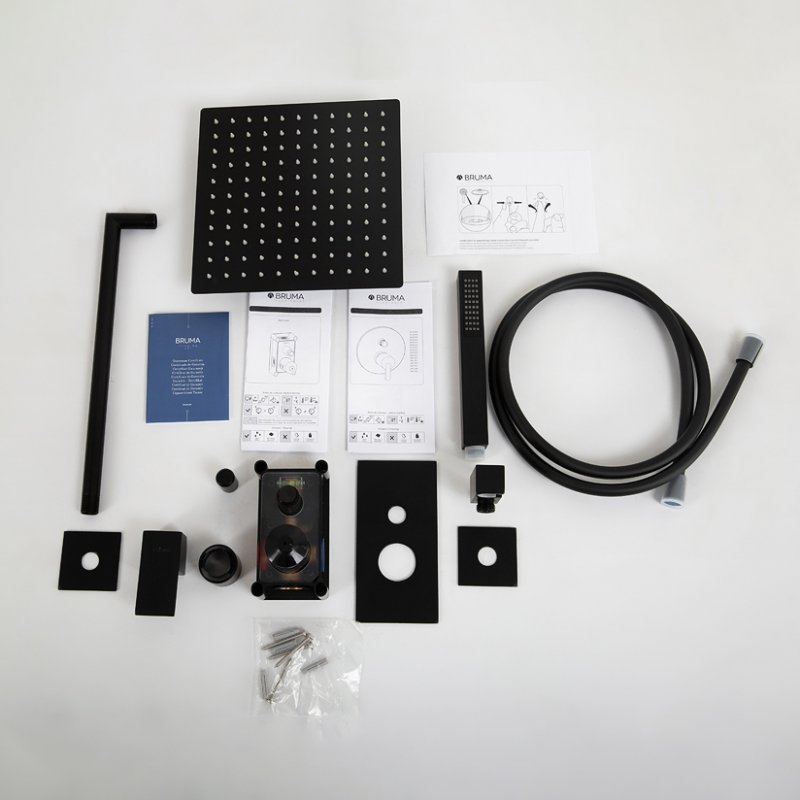 PORTA-DSIPQ-25-SS Душевая система с переключателем для верхнего и ручного душа, верхний душ из стены, квадратный 25 см, материал металл Исполнение: Sunset  PORTA-DSIPQ-25-SS Душевая система с переключателем для верхнего и ручного душа, верхний душ из стены, квадратный 25 см, материал металл Исполнение: Sunset