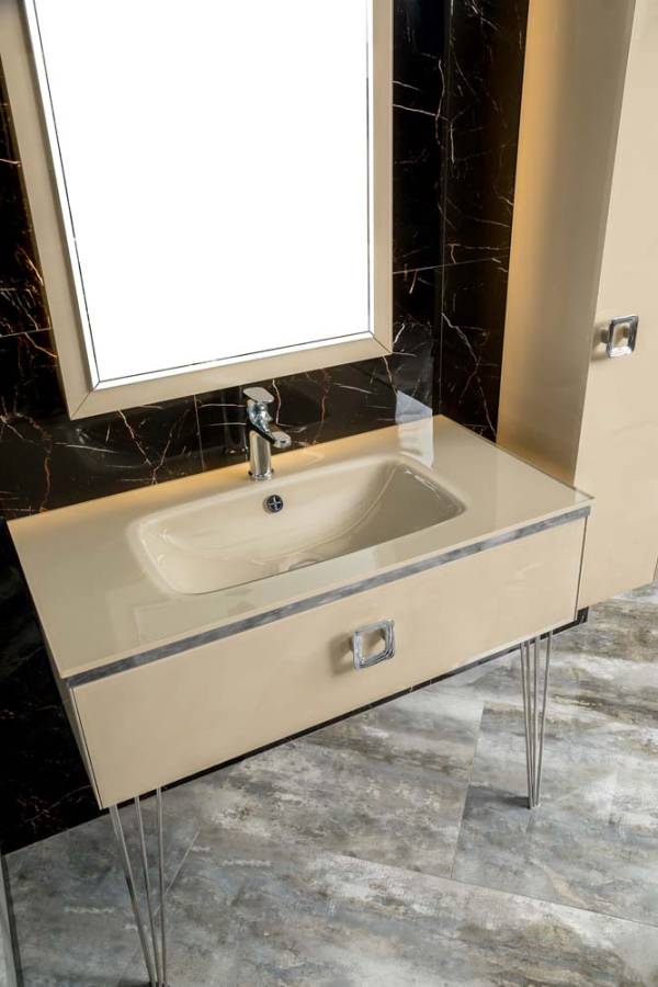 Столешница стекло 100см моноблок Капучино (Lucido) Столешница стекло 100см моноблок Капучино (Lucido)