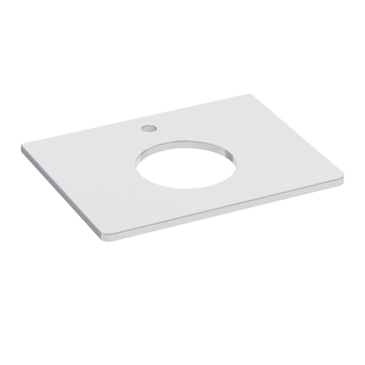 Столешница Lemark MIANO 60 см из стекла, цвет: Белый Столешница Lemark MIANO 60 см из стекла, цвет: Белый