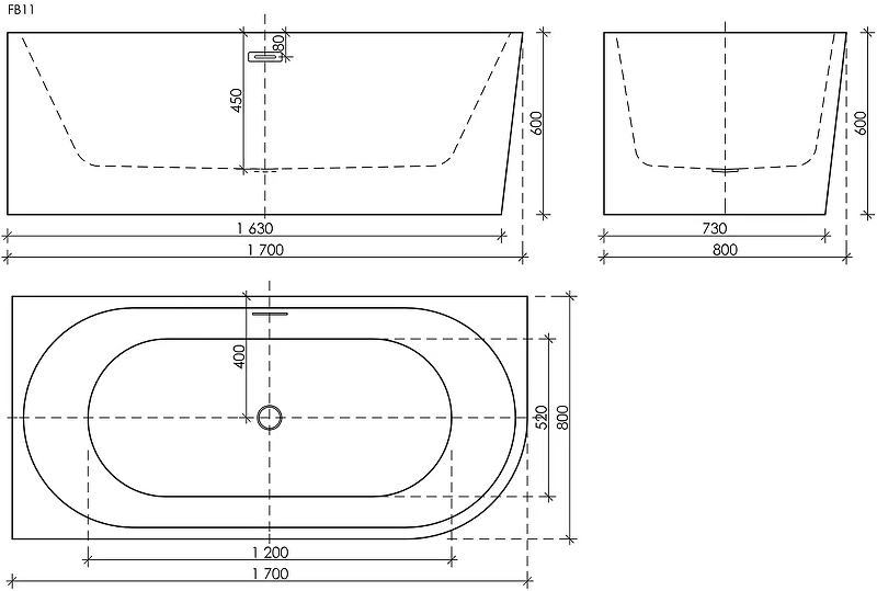 Ванна Veneto L  акриловая отдельностоящая пристенная угловая, арт. FB11 Ванна Veneto L  акриловая отдельностоящая пристенная угловая, арт. FB11