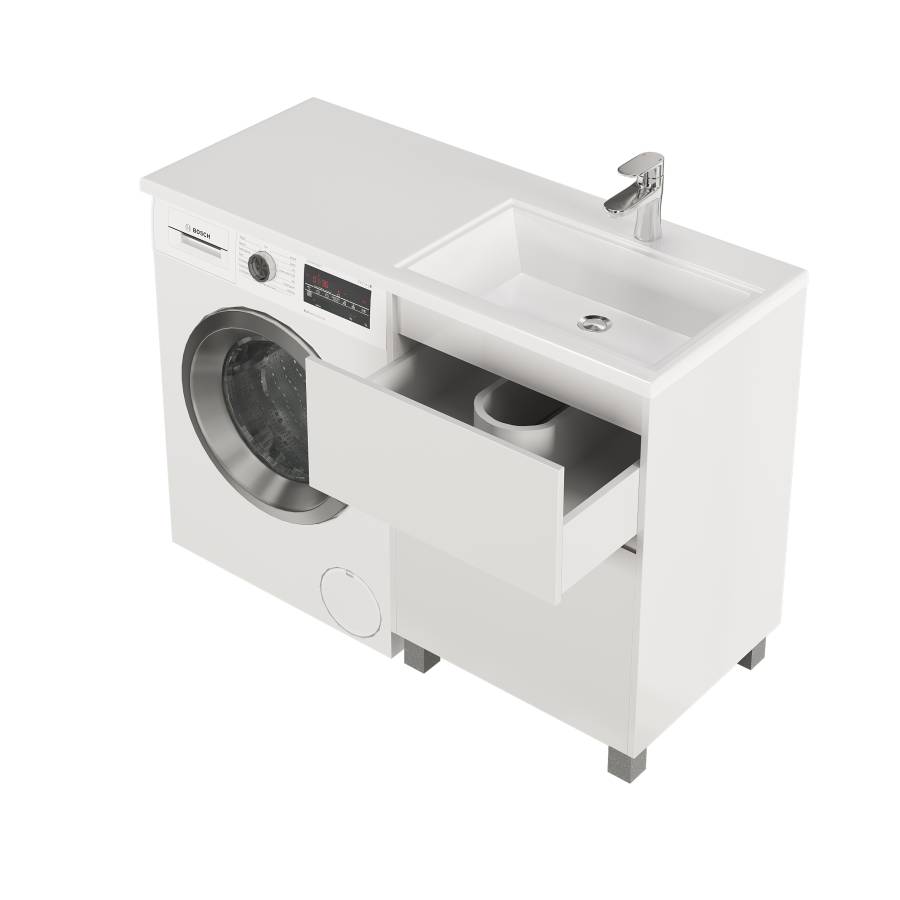 Тумба с раковиной напольная Creto Cafor White 120 правосторонняя Тумба с раковиной напольная Creto Cafor White 120 правосторонняя