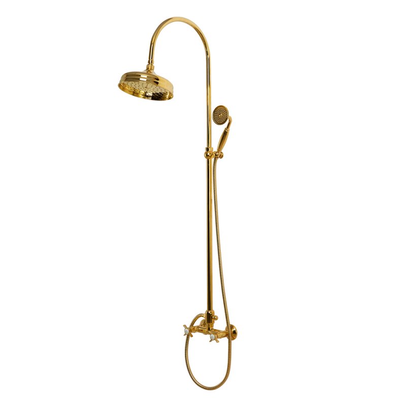 LORD-CD-30-03/24-M Душевая колонна со смесителем, верхним и ручным душем, цвет золото LORD-CD-30-03/24-M Душевая колонна со смесителем, верхним и ручным душем, цвет золото