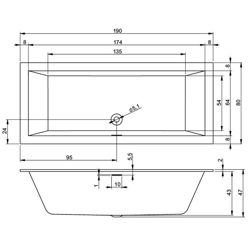 Акриловая ванна RIHO RETHINK CUBIC 190x80 R-PLUG & PLAY Акриловая ванна RIHO RETHINK CUBIC 190x80 R-PLUG & PLAY