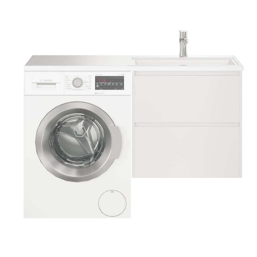 Тумба с раковиной подвесная  Creto Cafor White 130 правосторонняя Тумба с раковиной подвесная  Creto Cafor White 130 правосторонняя