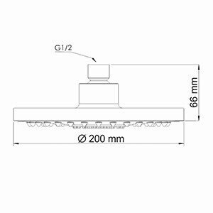 A029 Верхняя душевая насадка Wasserkraft A029 Верхняя душевая насадка Wasserkraft