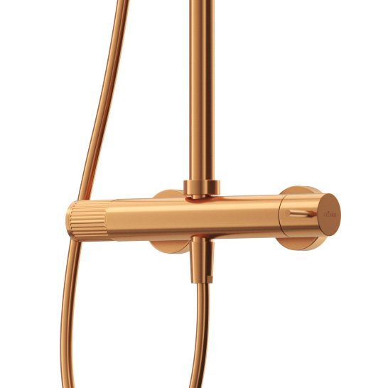 LEAF-CDA-25-L-MM Душевая стойка телескопическая, с верхним и ручным душем, верхний душ диаметр 250 мм , исполнение Morning Mist LEAF-CDA-25-L-MM Душевая стойка телескопическая, с верхним и ручным душем, верхний душ диаметр 250 мм , исполнение Morning Mist