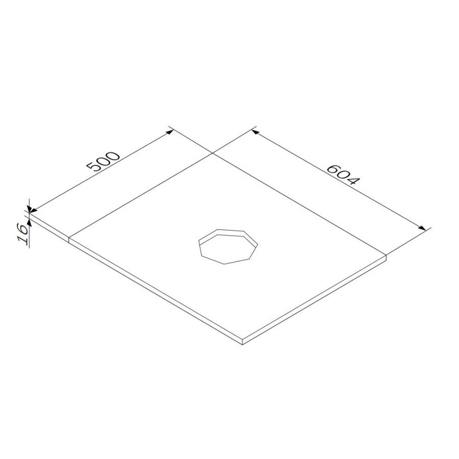 Столешница 60 см, белый матовый M8FST0600WM Столешница 60 см, белый матовый M8FST0600WM