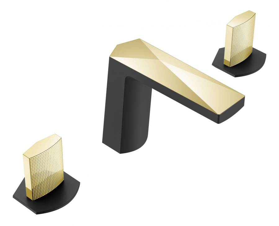 Смеситель врезной на 3отв. VENTURO черный-золото, ручка TOUCH Смеситель врезной на 3отв. VENTURO черный-золото, ручка TOUCH