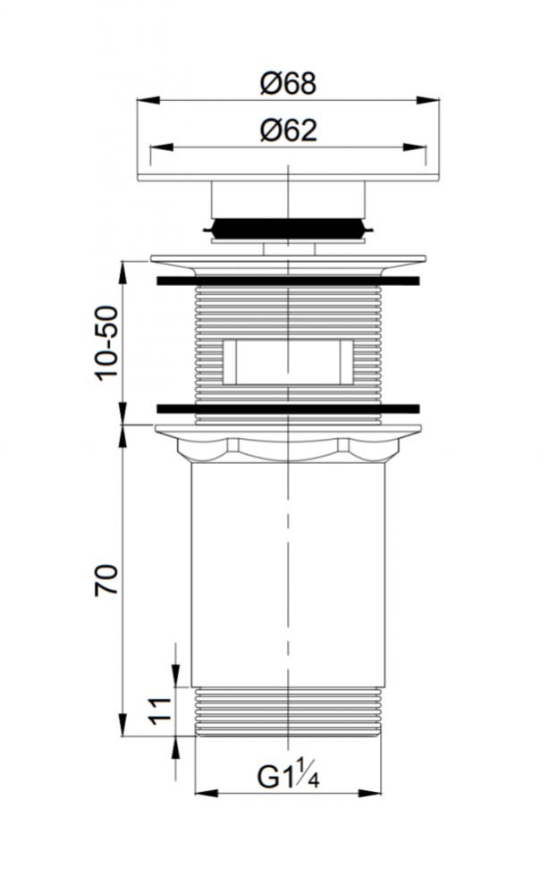 Пробка "click-clack" к сифону для умывальника P706CR (хром) Пробка "click-clack" к сифону для умывальника P706CR (хром)