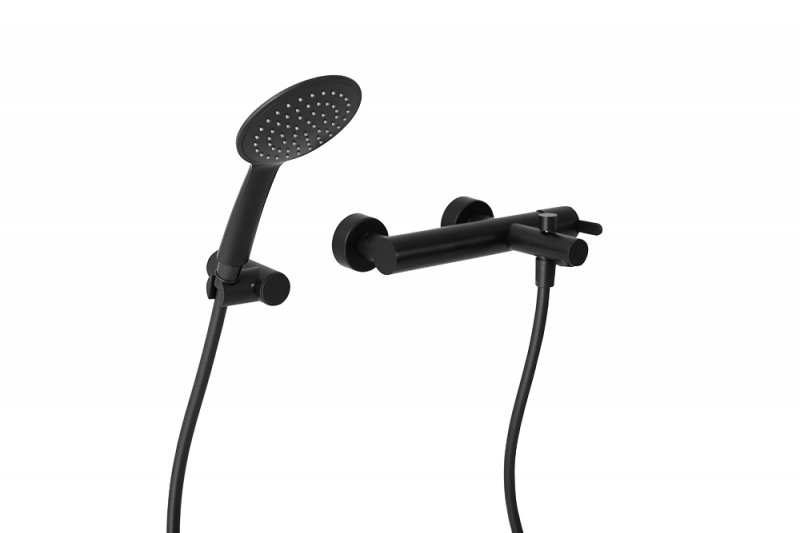 LEAF-VD-SR Смеситель для ванны и душа однорычажный в комплекте с ручным душем, шлангом и держателем Исполнение: Sunrise  LEAF-VD-SR Смеситель для ванны и душа однорычажный в комплекте с ручным душем, шлангом и держателем Исполнение: Sunrise