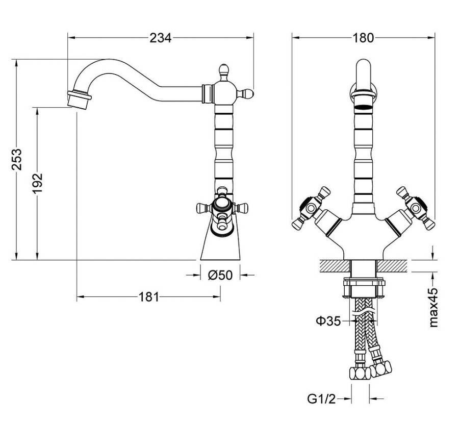 Смеситель Timo Nelson 0143/03F для раковины, черный матовый Смеситель Timo Nelson 0143/03F для раковины, черный матовый