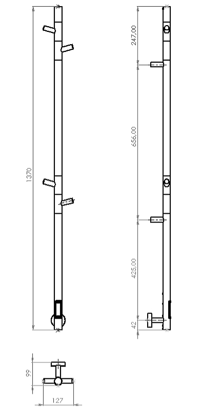 Полотенцесушитель электрический Vincea VTD-1DB1E 15х140, черный/золото, таймер Полотенцесушитель электрический Vincea VTD-1DB1E 15х140, черный/золото, таймер