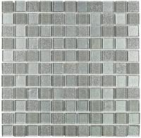 Мозаика стеклянная Shine Silver (чип 4*25*25) 300*300(22шт.-1.98м2), м2 Мозаика стеклянная Shine Silver (чип 4*25*25) 300*300(22шт.-1.98м2), м2