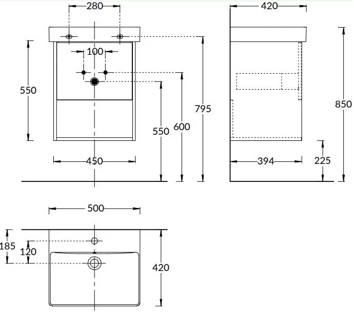 Тумба PRO подвесная 1 ящик 50, вяз PRO.50.1\OLM Тумба PRO подвесная 1 ящик 50, вяз PRO.50.1\OLM