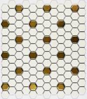 Мозаика стеклянная Babylon Gold matt. (чип 6*26*23) 260*300 (20шт/1,196м2), м2 Мозаика стеклянная Babylon Gold matt. (чип 6*26*23) 260*300 (20шт/1,196м2), м2