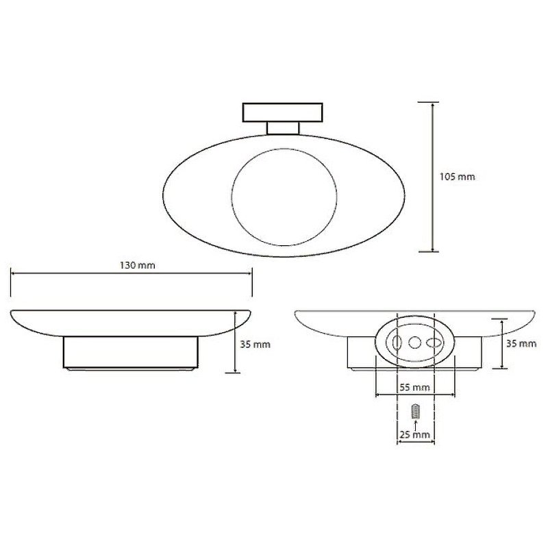 Мыльница Bemeta Oval 118408021 Хром Мыльница Bemeta Oval 118408021 Хром