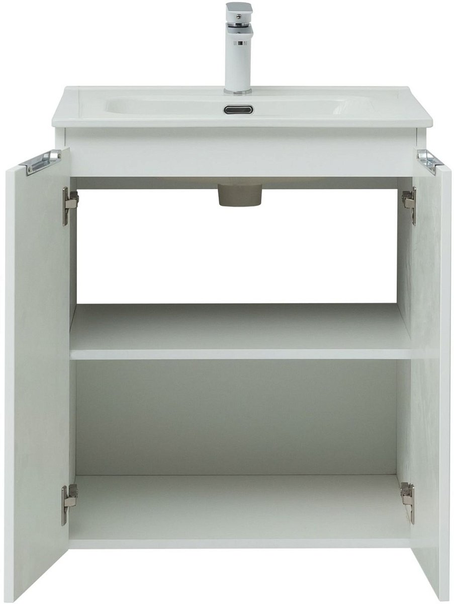 Тумба под раковину Aquanet Алвита New 60 2 дверцы, белый матовый Тумба под раковину Aquanet Алвита New 60 2 дверцы, белый матовый